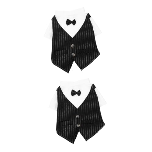 HAPINARY 2 Stück Hochzeitsoutfit für Kostüm für Männliche Haustiere Dünnes Dress Shirt für Hochzeitsfeiern für Besondere Anlässe und Tägliche Verwendung HAPINARY 2 Stück Hochzeitsoutfit für Kostüm für Männliche Haustiere Dünnes Dress Shirt für Hochzeitsfeiern für Besondere Anlässe und Tägliche Verwendung von HAPINARY