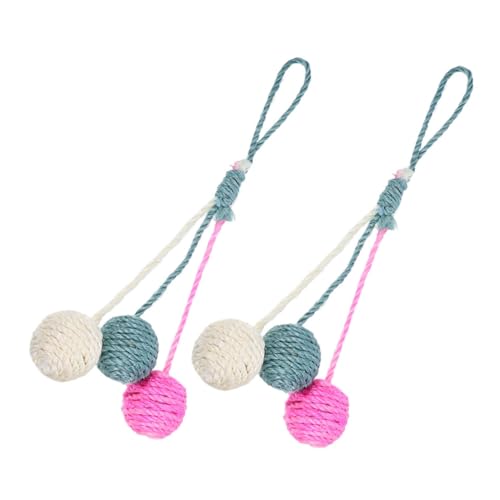 HAPINARY 2 Stück Interaktives Katzen Hängende Sisal Bälle für Mentale Stimulation und Spielspaß Kleinen Wohnungen für Katzen und Kätzchen HAPINARY 2 Stück Interaktives Katzen Hängende Sisal Bälle für Mentale Stimulation und Spielspaß Kleinen Wohnungen für Katzen und Kätzchen von HAPINARY