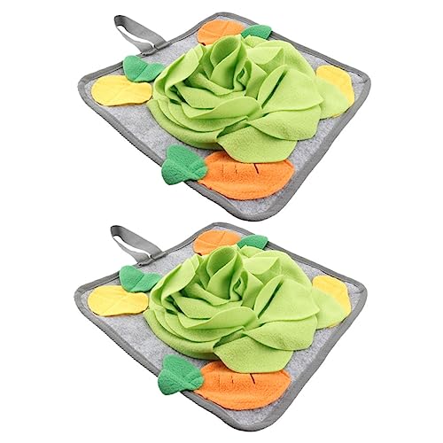 HAPINARY Zwei Futtermatten Für Kaninchen Schnüffelmatte Zum Suchen Von Futter rutschfeste Unterseite Aus Polarfleece Waschbar von HAPINARY