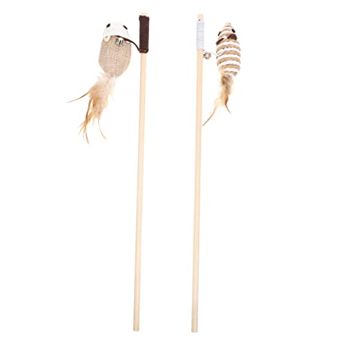 HAPINARY 2stücke Interaktives Katzenspielzeug Mausförmiger Katzenangel-Stick Für Spielende Kätzchen Fördert Bewegung Und Langeweile Für Täglichen Spaß Und Stressabbau HAPINARY 2stücke Interaktives Katzenspielzeug Mausförmiger Katzenangel-Stick Für Spielende Kätzchen Fördert Bewegung Und Langeweile Für Täglichen Spaß Und Stressabbau von HAPINARY