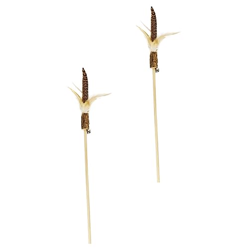 HAPINARY Katzen-Spielstab 2 Stück Katzenspielzeug aus Holz Federstäbe Katzenspielzeug für den Innenbereich zur und glücklichen Haustierpflege HAPINARY Katzen-Spielstab 2 Stück Katzenspielzeug aus Holz Federstäbe Katzenspielzeug für den Innenbereich zur und glücklichen Haustierpflege von HAPINARY