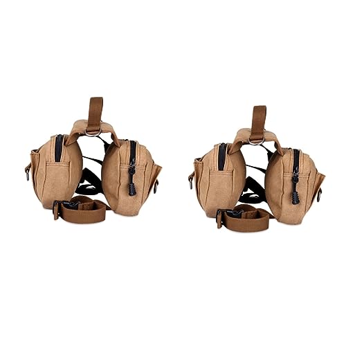 HAPINARY 2 Stück Packung Satteltasche Wandergeschirr für Hunde Hund wandern Gewichtsweste für Hunde hundetüten kotbeutel hundekotbeutel wanderrucksäcke Leinentasche Hunderucksäcke Khaki HAPINARY 2 Stück Packung Satteltasche Wandergeschirr für Hunde Hund wandern Gewichtsweste für Hunde hundetüten kotbeutel hundekotbeutel wanderrucksäcke Leinentasche Hunderucksäcke Khaki von HAPINARY