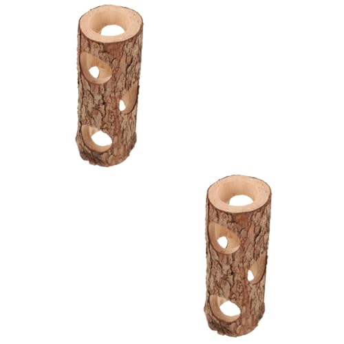 HAPINARY 2 Stück Rohrspielzeug Aus Massivholz, Hamstertunnel Spielzeug, Hamster Haustiertunnel, Hamsterversteck, Hamsterversteck, Rattentunnel, Versteck, Rattentunnel Für Käfig, von HAPINARY