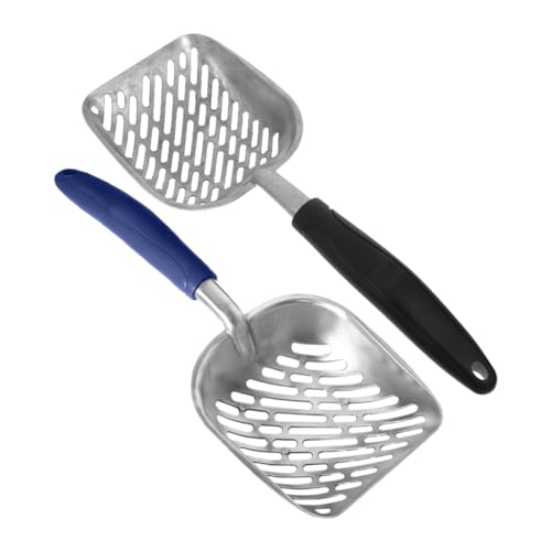 HAPINARY 2 Stück Schwere Aluminium Katzenstreuschaufel mit Breiten Löchern für Schnelles Ergonomischer Griff für Komfortable Handhabung Robust und Biegfest zur der Katzentoilette HAPINARY 2 Stück Schwere Aluminium Katzenstreuschaufel mit Breiten Löchern für Schnelles Ergonomischer Griff für Komfortable Handhabung Robust und Biegfest zur der Katzentoilette von HAPINARY