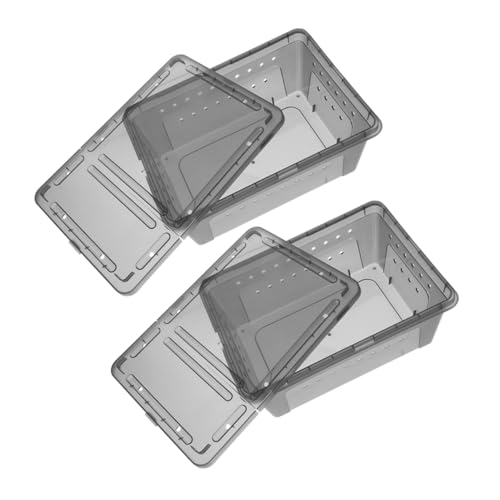 HAPINARY 2 Stück Teiliges Reptilien Zuchtbox aus Kunststoff mit Ausbruch Design Tragbares Terrarium für Spinnen Skorpione Echsen und Kleine Reptilien Leicht zu Reinigen für Innenhaltung HAPINARY 2 Stück Teiliges Reptilien Zuchtbox aus Kunststoff mit Ausbruch Design Tragbares Terrarium für Spinnen Skorpione Echsen und Kleine Reptilien Leicht zu Reinigen für Innenhaltung von HAPINARY