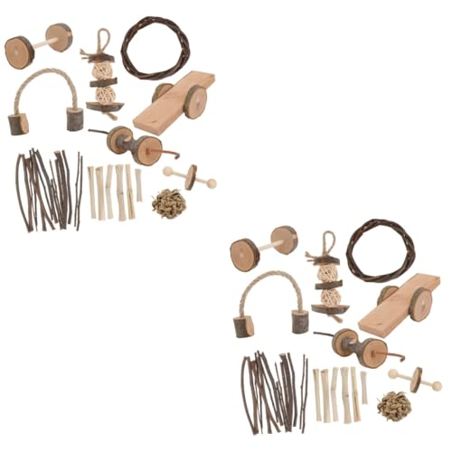 HAPINARY 20 STK Hamster-Spielset federnd Kauspielzeug für Kaninchen Träger Hamsterhausbett Käfig Rad kleintierspielzeug Toys for small Animals Hamsterspielzeug kauendes hölzern HAPINARY 20 STK Hamster-Spielset federnd Kauspielzeug für Kaninchen Träger Hamsterhausbett Käfig Rad kleintierspielzeug Toys for small Animals Hamsterspielzeug kauendes hölzern von HAPINARY