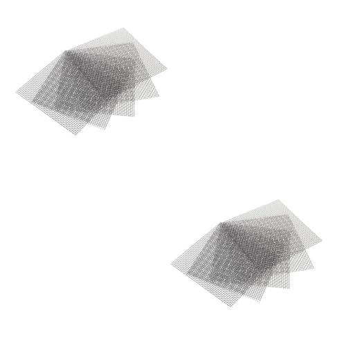 HAPINARY 2sets Aquarium Art 304 Edelstahl Drahtgeflecht Pad Moos Net Gras Pflanze Feste Mesh 8x8cm Silber 10 Stücke * 2 von HAPINARY