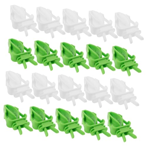HAPINARY 20 Stück Vogelkäfig Futterhalter Clips aus PP Langlebig für Kleine Vögel Wie Wellensittiche Papageien Nymphensittiche Verhindert Futterfall für Obst und Gemüse Hält Käfig Sauber von HAPINARY