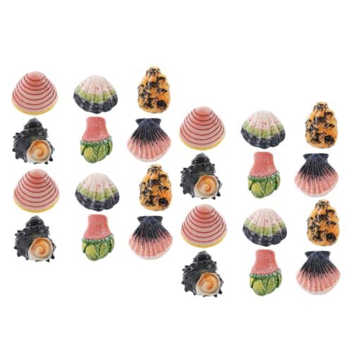 HAPINARY 24 Stück Teiliges Mini Resin Realistisch Gestaltet Langlebige Aquarium Deko für Fischbecken mit Kleinen Meereskonch Figuren Vielseitig Einsetzbar für Aquarium und Raumgestaltung von HAPINARY