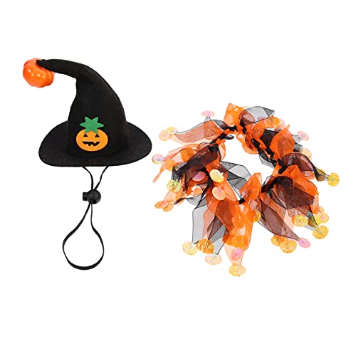 HAPINARY 2Sätze Haustier monsterhut Anzug Hundekostüm Hut Haustierschal Süße Katzenkostüme Hut für Katzen Kostüm für Katzen Hund Halloween schal Kleines Haustierkostüm Haustier Cosplay von HAPINARY