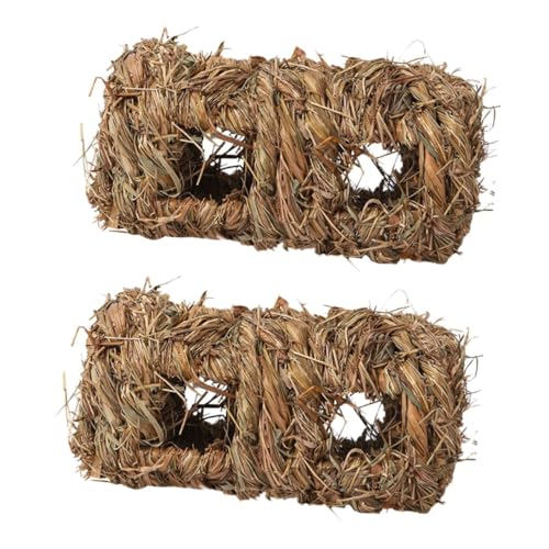 HAPINARY 2St Hamsterstrohnest Hamster Spielzeug hamsterspielzeug hamsterzubehör erdbeerfee Hamsternest jugueten Ruhenest für Haustiere Schlafbett für Hamster Strohnest für Haustiere Hölzern von HAPINARY