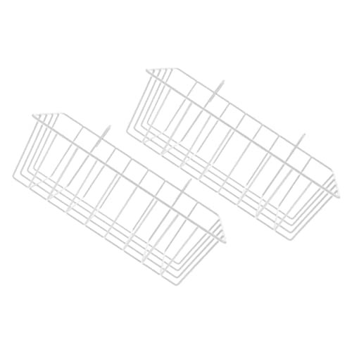 HAPINARY 2St Hasenheu füttern Häschen-Grashalter Chinchilla-Heuraufe klein verschleißfester Halter Kaninchen-Zubehör hängend Spender Regal Grasrahmen Zubringer Eisen Weiß von HAPINARY