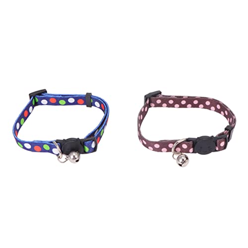 HAPINARY Verstellbares Haustierhalsband-Set Größe M Modische Hundehalsbänder Dot Brown Print für Hundewelpen HAPINARY Verstellbares Haustierhalsband-Set Größe M Modische Hundehalsbänder Dot Brown Print für Hundewelpen von HAPINARY