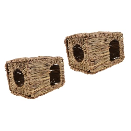 HAPINARY 2 Stücke Einzigartige Stroh Nest Woven Bett Für Und Hamster Tiere Nest Bett von HAPINARY