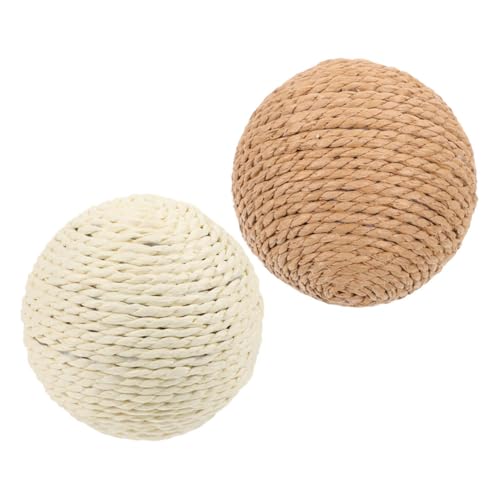 HAPINARY 2 Stück Sisalbälle Für Katzen Interaktives Katzenspielzeug Für Innenbereich Katzenkratzball Zum Jagen Und Spielen HAPINARY 2 Stück Sisalbälle Für Katzen Interaktives Katzenspielzeug Für Innenbereich Katzenkratzball Zum Jagen Und Spielen von HAPINARY