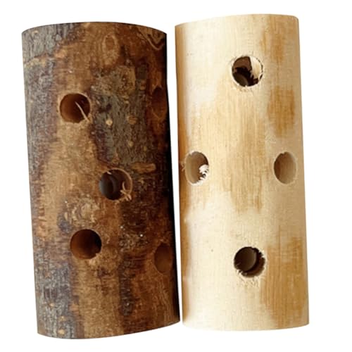 HAPINARY 2stücke Kauspielzeug Aus Holz Für Kleintiere Beißspielzeug Für Hasen Und Meerschweinchen Natürliche Kau-Snacks Zum Fördern des Kauverhaltens Vertreibung Der Langeweile von HAPINARY