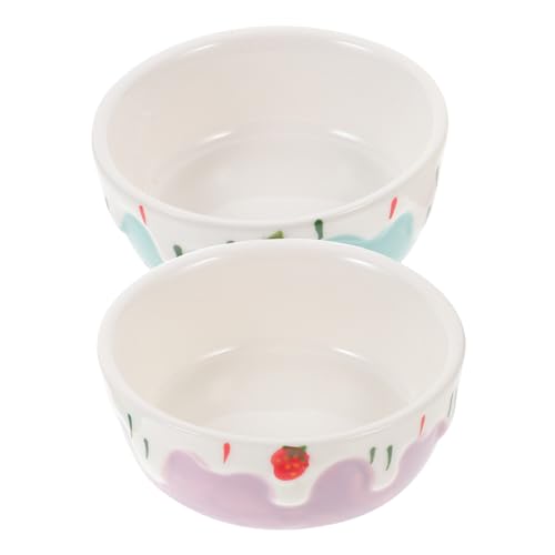 HAPINARY 2St Keramikschale Schüssel Essen Korb fangen coop Hund Haustier heriditary Hamster Futternapf Futterspender für Ratten meerschweinchen Gerichte Wasserschale Rattenfutter von HAPINARY