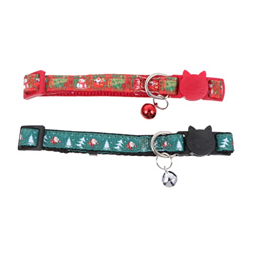 HAPINARY 2st Weihnachts Katzen Halsband Weihnachten Haustierhalsband Santa Bell Hundehalsband Schleifenhalsband Für Hunde Katzenhalsband Katzengürtel Tuch Glockenförmig von HAPINARY