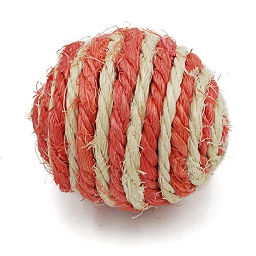 HAPINARY Robustes Katzenspielzeug-Set 2 Stück Sisal Katzenspielzeug Bälle Kätzchen-Teaser-Spielzeug Katzenminze Kratz- und Kauspielzeug zufällige Farbe von HAPINARY