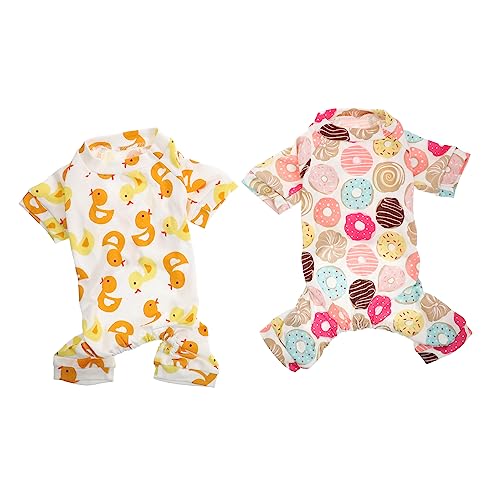 HAPINARY 2st Haustier-Pyjama Kuschelige Hundekleidung Haustier Hund Haustier-Baumwollkleidung Kleiner Hund Karierter Pyjama Thermischer Body Hündchen Sommer Baumwolle Haustierzubehör von HAPINARY