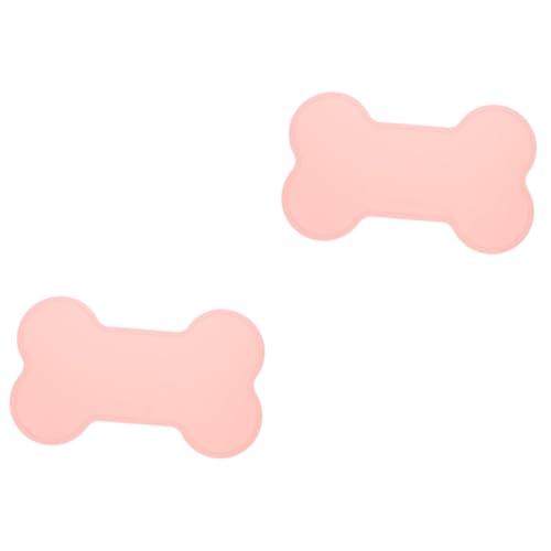 HAPINARY 2st Haustier Tischset Futtermatte Für Katzennäpfe Matte Für Hundenäpfe Napfmatte Für Katzen Platzdeckchen Für Hunde Für Futter Und Wasser Tierfuttertablett Hundenapf Rosa Kieselgel von HAPINARY