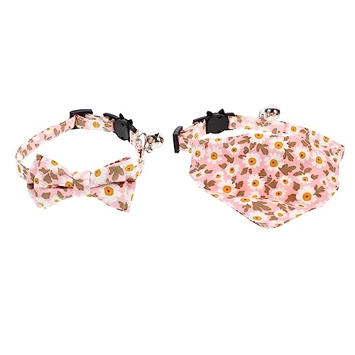 HAPINARY Katzenhalsband-Set 2-teilig Dreiecksschal Fliege Für Haustierkostüme Den Täglichen Gebrauch von HAPINARY