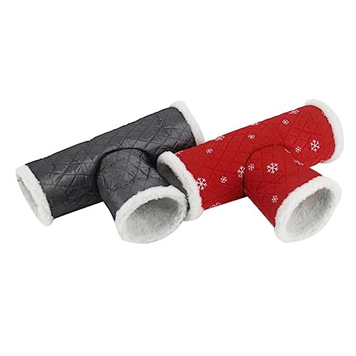 HAPINARY 3-Tunnel Haustierbett Warme Schlafmatte Für Kleintiere Hamster Kaninchen Eichhörnchen Spielbett Mit Mehrzwecknutzung von HAPINARY