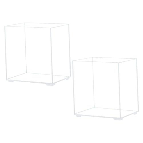 HAPINARY Mini-Aquarium für den Schreibtisch 2-teiliges Set aus Acryl-Aquarien Fischglas für Kampffische Dekoration für Zuhause und das Büro für die Familie von HAPINARY
