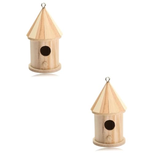 HAPINARY 2 Stücke Vogelnest Hängende Vögel Für Sittiche Vögel Feeder Für Käfig Vogel Zucht Box in Holz von HAPINARY