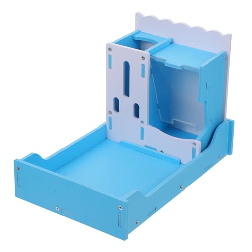 HAPINARY 3-in-1-Haustierspielzeug mit Futterspender Wasserflaschenhalter Töpfchen für Hamster Rennmäuse Kaninchen kreatives Design himmelblau sicherer Spaß von HAPINARY