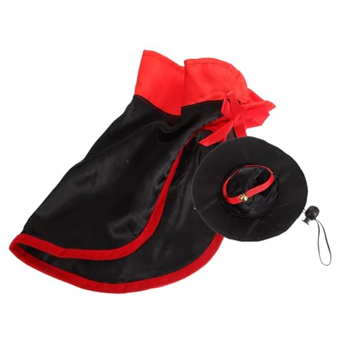 HAPINARY 3sätze Haustier Halloween Kostüm Mit Umhang Und Hornkopfbedeckung Atmungsaktive Und Bequeme Hundekleidung Für Partys Und Cosplay Für Hunde Und Katzen von HAPINARY