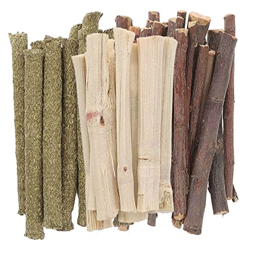HAPINARY Spielzeug Für Hamster Und Kleintiere Kauspielzeug-Sticks Zur Zahnreinigung Beschäftigungsspielzeug Für Meerschweinchen Und Hasen von HAPINARY