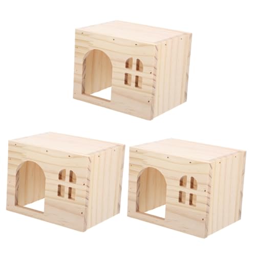 HAPINARY 3 Stück Hamsterhütte, Kleines Haustier Versteck, Mehrkammer Hamsterversteck, Kleintierhaus, Hamster Lebensraum, Tierröhrenkäfighaus, Schlafhaus, Kleintier Haus, Eichhörnchenhaus HAPINARY 3 Stück Hamsterhütte, Kleines Haustier Versteck, Mehrkammer Hamsterversteck, Kleintierhaus, Hamster Lebensraum, Tierröhrenkäfighaus, Schlafhaus, Kleintier Haus, Eichhörnchenhaus von HAPINARY