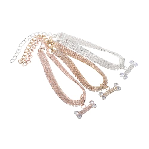 HAPINARY 3stücke Für Hunde Und Katzen Kettenhalsband Mit Verstellbarem Design Strass-knochenanhänger Für Neujahrsfeiern Und Täglichen Gebrauch HAPINARY 3stücke Für Hunde Und Katzen Kettenhalsband Mit Verstellbarem Design Strass-knochenanhänger Für Neujahrsfeiern Und Täglichen Gebrauch von HAPINARY