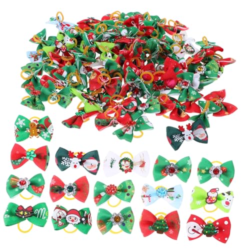 HAPINARY 3 Sets Modisches Haustier-Haarband Weihnachtliches Haustier-Haarband Hundehaarseil Tierhaarhalter Stilvolles Accessoire Für Hunde 100 Stück * 3 von HAPINARY
