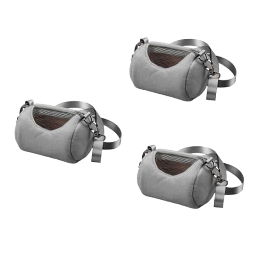 HAPINARY 3St Hamster-Aufbewahrungstasche Hamster käfig Hamster cage Haustier-Rucksack Beutel für Zuckergleiter Reisetasche für Zwerghamster Hammer Haustiertasche Hamstertragetasche Grey von HAPINARY