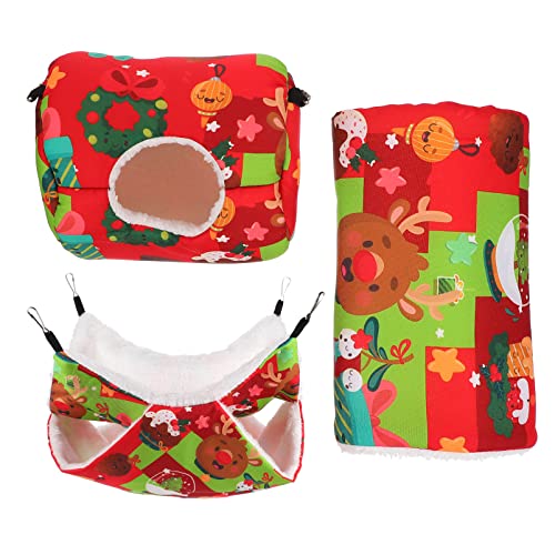 HAPINARY Hängematte Für Haustiere Schlafbett 3er-Pack Für Meerschweinchen Hamster Mäuse Eichhörnchen Weicher Stoff Große Kapazität Und Farbenfrohes HAPINARY Hängematte Für Haustiere Schlafbett 3er-Pack Für Meerschweinchen Hamster Mäuse Eichhörnchen Weicher Stoff Große Kapazität Und Farbenfrohes von HAPINARY