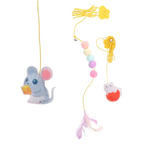 HAPINARY 3Pcs Interaktive Necken Spielzeug für Indoor Katzen Mäuse Lustige Teaser Schaukel Necken Behänge HAPINARY 3Pcs Interaktive Necken Spielzeug für Indoor Katzen Mäuse Lustige Teaser Schaukel Necken Behänge von HAPINARY