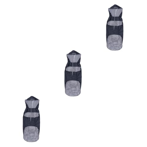 HAPINARY 3 Stücke Haustier Hund Regenmantel Große Hunde Reflektierende Haube Nylon Material Welpen Poncho Schwarz 5XL HAPINARY 3 Stücke Haustier Hund Regenmantel Große Hunde Reflektierende Haube Nylon Material Welpen Poncho Schwarz 5XL von HAPINARY