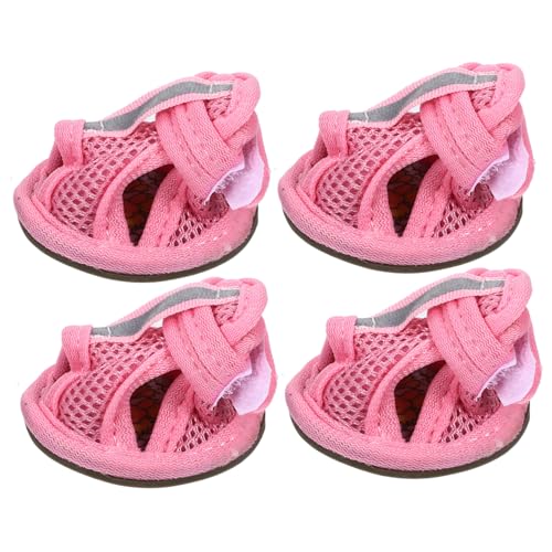 HAPINARY 4 Stück Atmungsaktive Hundesandalen Sommer Netzsandalen rutschfeste Haustierschuhe Größe 3 Schutz Vor Heißem Asphalt von HAPINARY