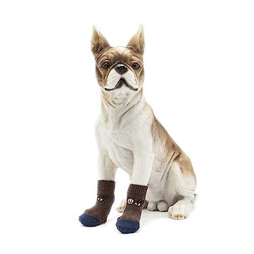 HAPINARY 4 Stück Socken Mit Haustiergriff Bequeme Haustiersocken Hundesocken Für Drinnen Atmungsaktive Socken Traktionspads Für Pfotengriffe Cartoon-hundesocken Haustier Hund Anti-Griff von HAPINARY