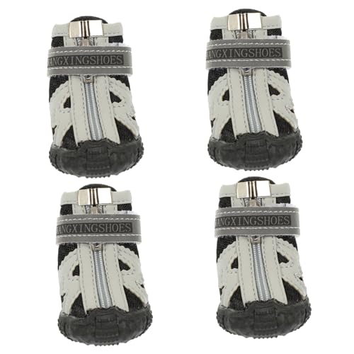 HAPINARY 4 Paar Atmungsaktive Hundeschuhe rutschfeste Netzsandaletten Für Große Hunde Outdoor-pfotenschutz Für Sommer von HAPINARY
