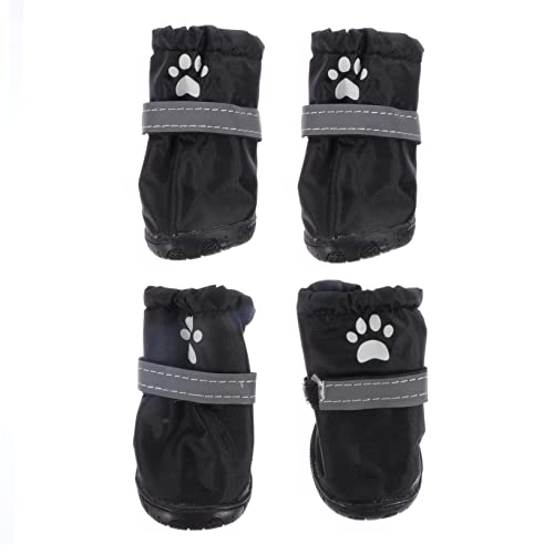 HAPINARY 4 Stück Haustier wasserdichte Schuhe Einziger Hündchen Kleine Hundeschuhe Wasserabweisende Hundeschuhe Regen-Schnee-haustierschuhe Regenschuhe Golden Retriever Schneehund Polyester von HAPINARY