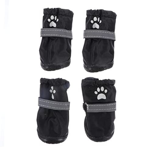 HAPINARY 4 Stück Haustier wasserdichte Schuhe Regenschuhe Für Hunde Kleine Hundeschuhe Hundestiefel Für Kleine Hunde Regenschuhe Für Haustiere Polyester Kleiner Hund rutschfeste Socken von HAPINARY