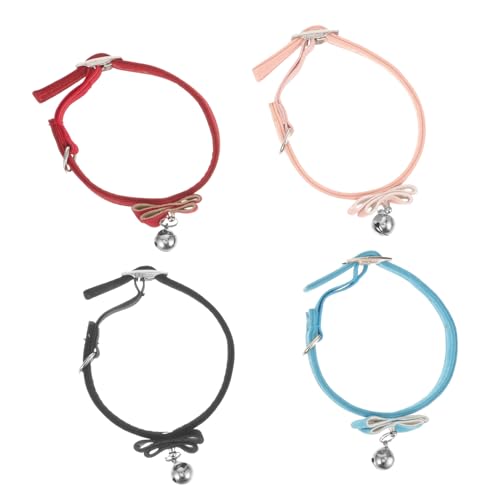 HAPINARY 4 Stück Haustierhalsbänder, Kleintierhalsbänder, Dekoratives Hundehalsband Mit Schleife, Halsband Für Haustiere, Schleife, Welpenhalsband, Welpen Id, Halsband Für Hunde, HAPINARY 4 Stück Haustierhalsbänder, Kleintierhalsbänder, Dekoratives Hundehalsband Mit Schleife, Halsband Für Haustiere, Schleife, Welpenhalsband, Welpen Id, Halsband Für Hunde, von HAPINARY