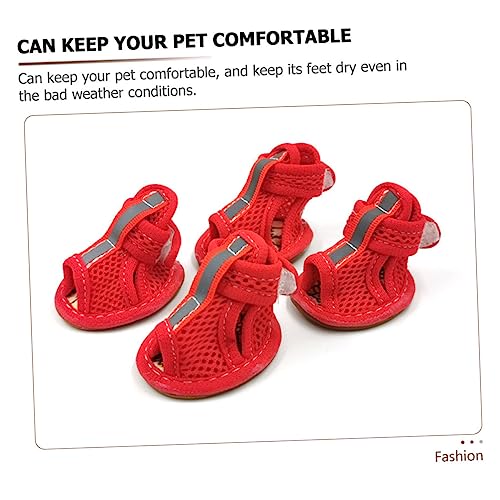 HAPINARY 4 Stück Haustiersandalen, Outdoor Haustierschuhe, Hundeschuhe, Hundeschuhe Für Kleine Hunde, Haustierschuhe Für Kleine Hunde, Schützende Haustierschuhe, Hundefußabdeckungen, HAPINARY 4 Stück Haustiersandalen, Outdoor Haustierschuhe, Hundeschuhe, Hundeschuhe Für Kleine Hunde, Haustierschuhe Für Kleine Hunde, Schützende Haustierschuhe, Hundefußabdeckungen, von HAPINARY