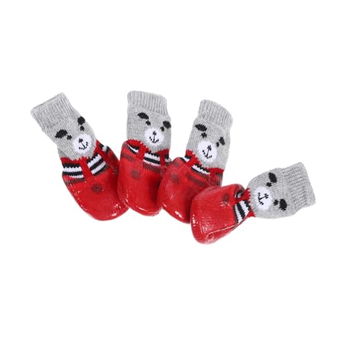 HAPINARY Katzen- Und Hundesocken-Set 4 Paar Nicht Weiche Baumwoll-haustierschuhe Cartoon-Designs Für Hartholzböden HAPINARY Katzen- Und Hundesocken-Set 4 Paar Nicht Weiche Baumwoll-haustierschuhe Cartoon-Designs Für Hartholzböden von HAPINARY