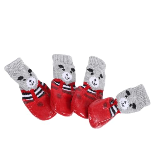 HAPINARY 4er-Set Atmungsaktive Haustiersocken Schützt Pfoten Vor Scharfen Gegenständen Waschbar Bequem Für Hunde von HAPINARY
