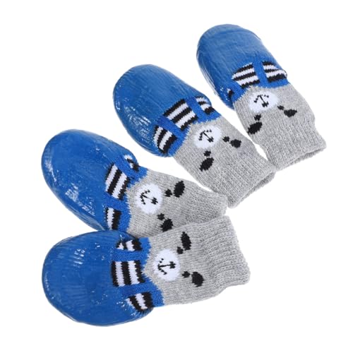 HAPINARY 4er-Set rutschfeste Hundesocken Baumwolle Cartoon-Muster Pfotenschutz Für Hunde Haustierschuhe von HAPINARY