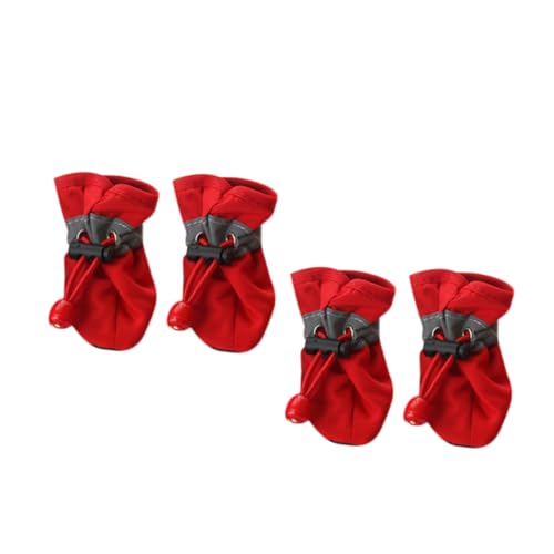 HAPINARY Hundestiefel für Outdoor-aktivitäten 4er-Pack Regenschuhe mit Weicher Sohle für Hunde Laufschuhe für Haustiere von HAPINARY